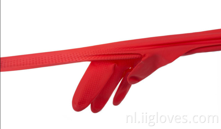 Goede kwaliteit roze keuken reiniging vaatwassing rubber lange handschoenen waterdichte handschoenen